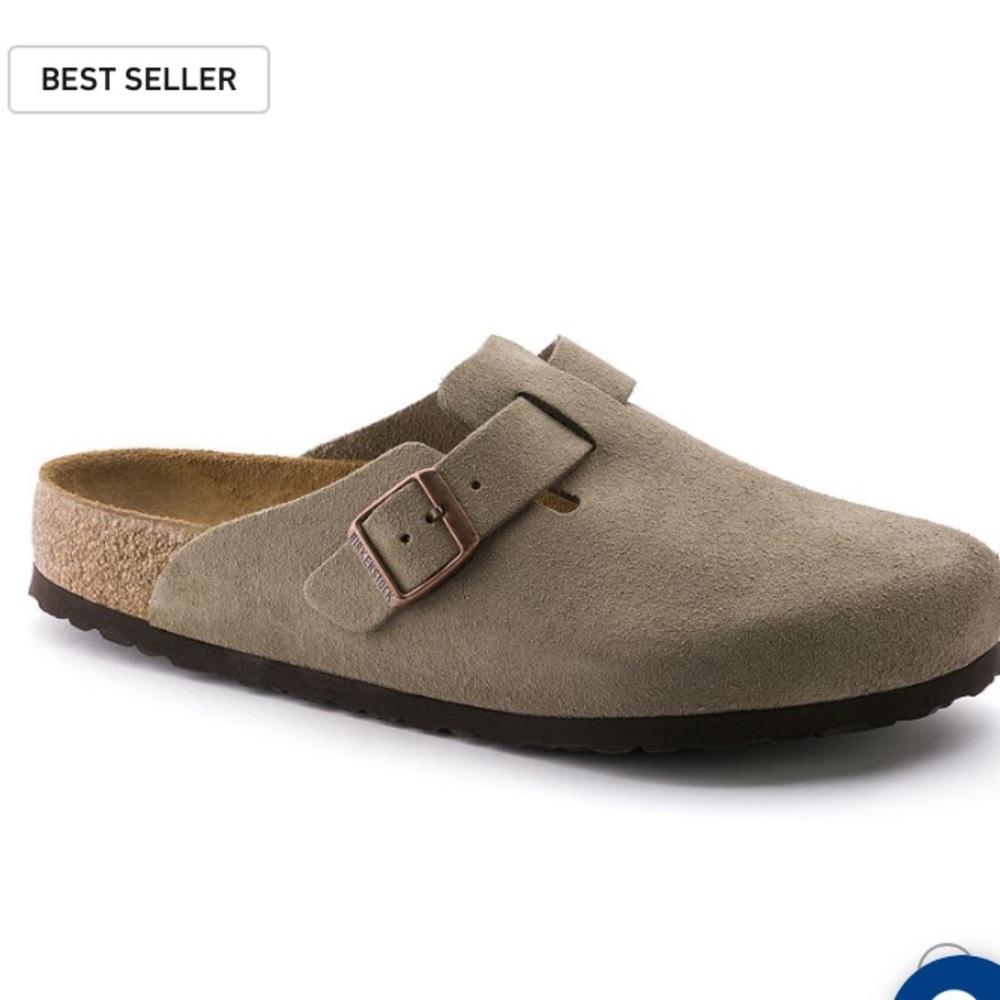 Birkenstock Boston Suede Clog, Taupe *Sz 39*